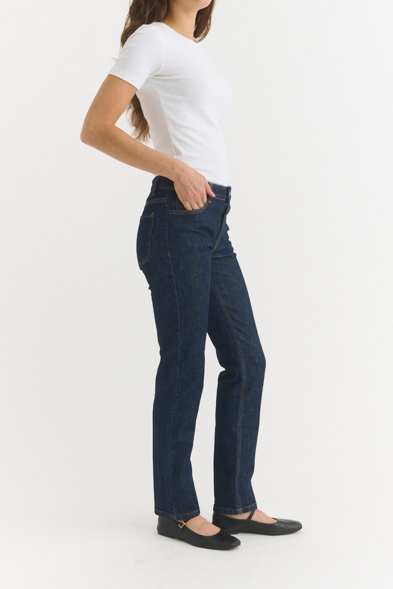 Basic Apparel Evy Rinse Wash Jeans Jeans 885 Raw denim